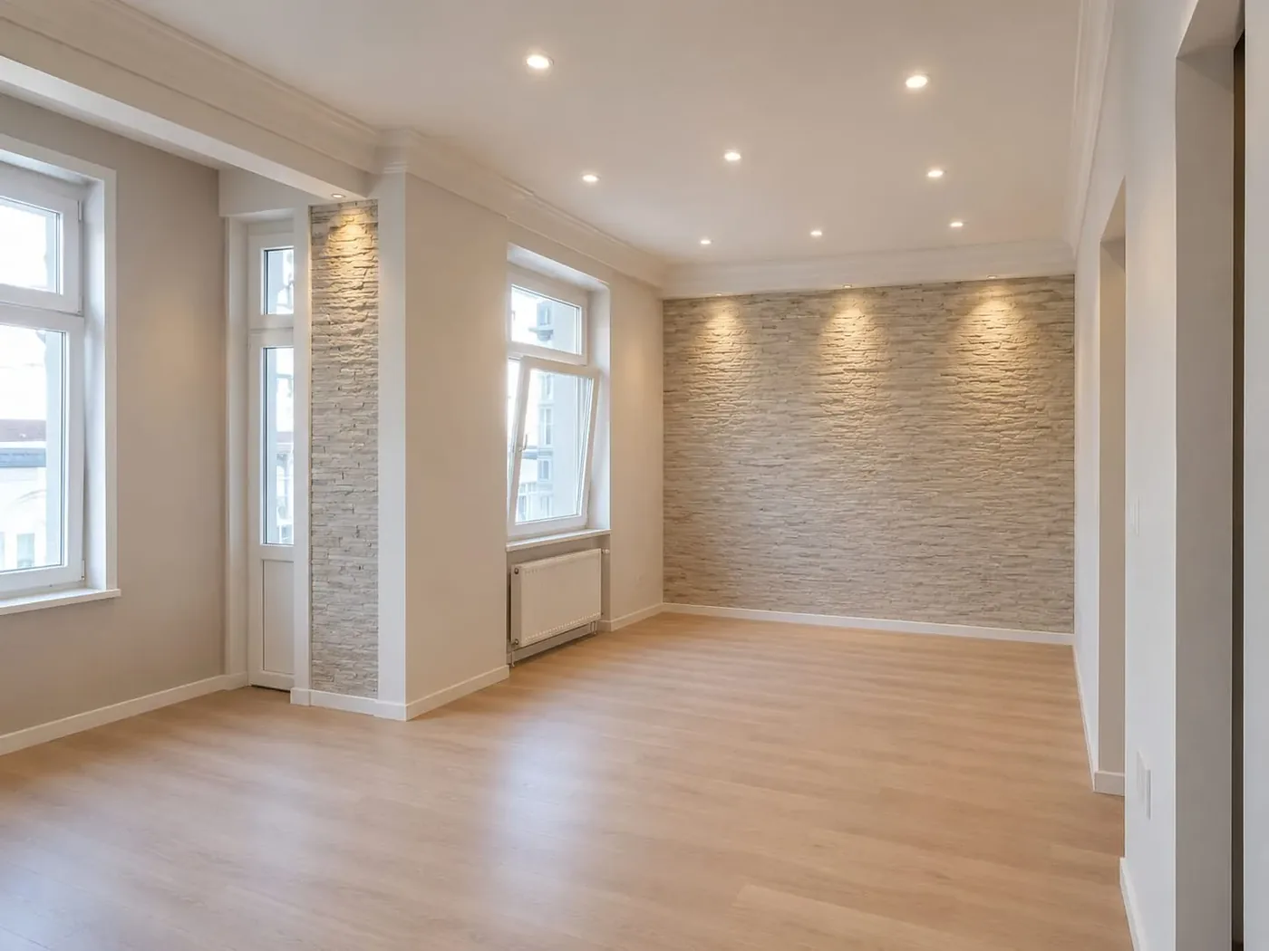 Innenausbau · Wandgestaltung · Boden: fertiggestelltes Projekt in Altbau-Wohnung